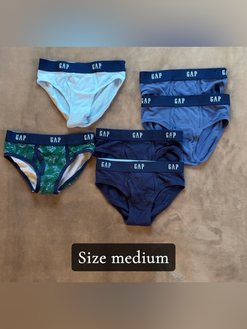 GAP Boys Briefs Pack in Navy, Light Blue & Green